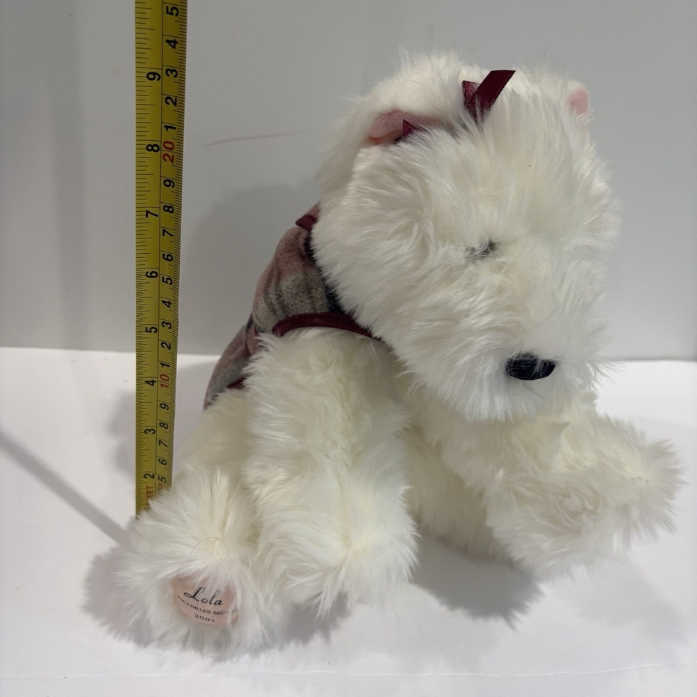 Victoria Secret Gund Plush Plaid Puppy Dog Lola‎ Rare Limited Edition 2001 Y2K - Picture 11 of 11
